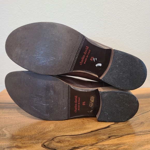 Charles David Brown Leather Chelsea Boots - Picture 8 of 9